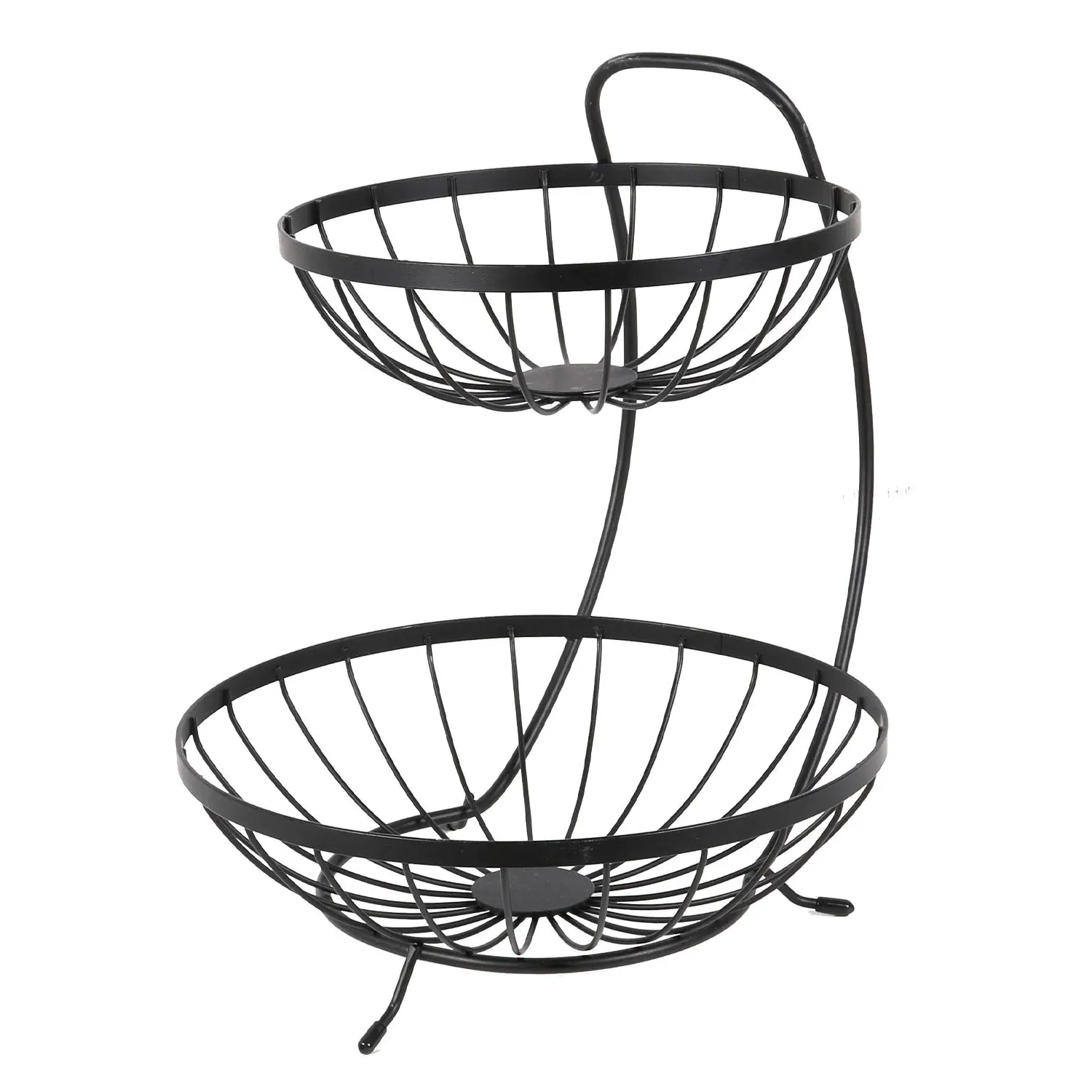 Brooklyn Two Tier Fruit Bowl - Black