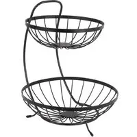Brooklyn Two Tier Fruit Bowl - Black