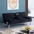 Brooklyn Verona Double Sofa Bed with Bluetooth - Black, Velvet