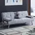 Brooklyn Verona Double Sofa Bed with Bluetooth - Grey, Velvet