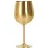 Brushed Gold Wine Glass - Gold, Stainless Steel