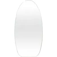 Brushed Long Oval Mirror - Silver