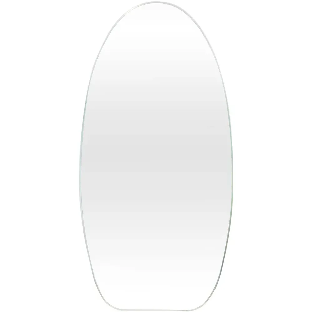 Brushed Long Oval Mirror - Silver image