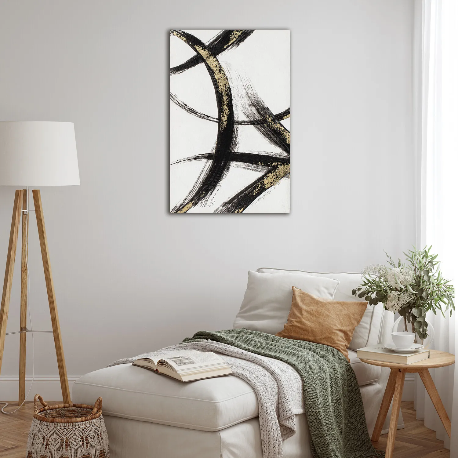 Brushstroke Wall Art - Gold Foil