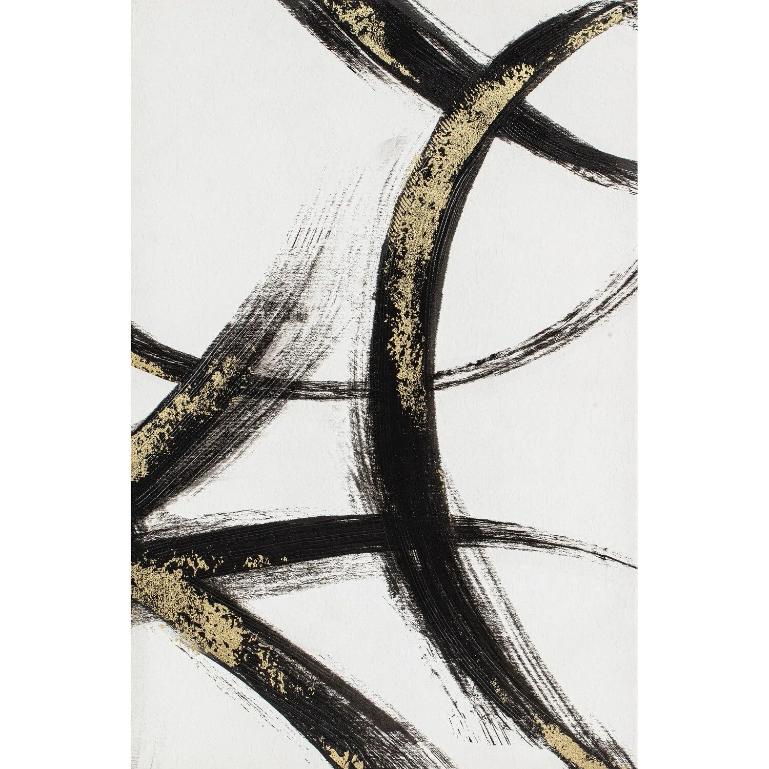 Brushstroke Wall Art - Gold Foil image