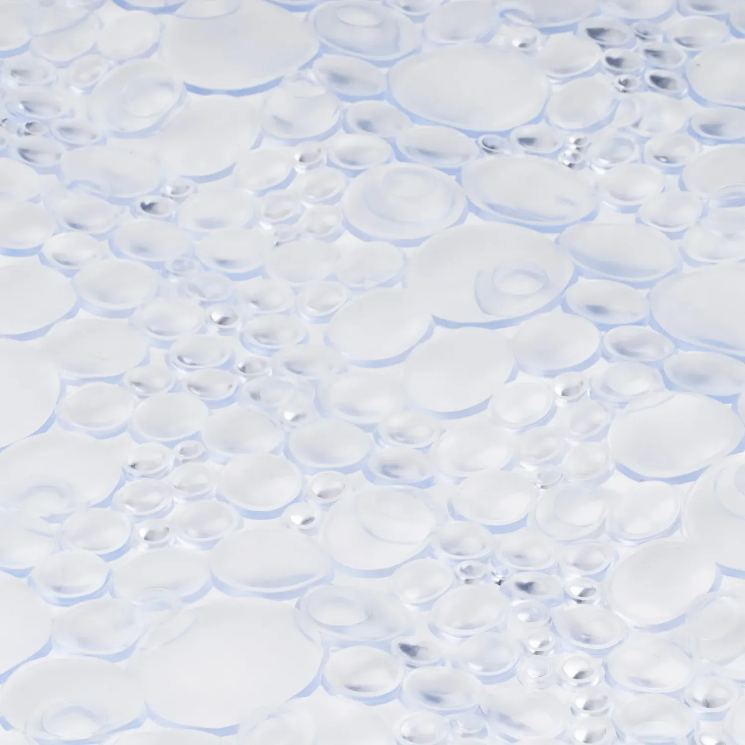 Bubbles Round PVC Bath Mat - Clear