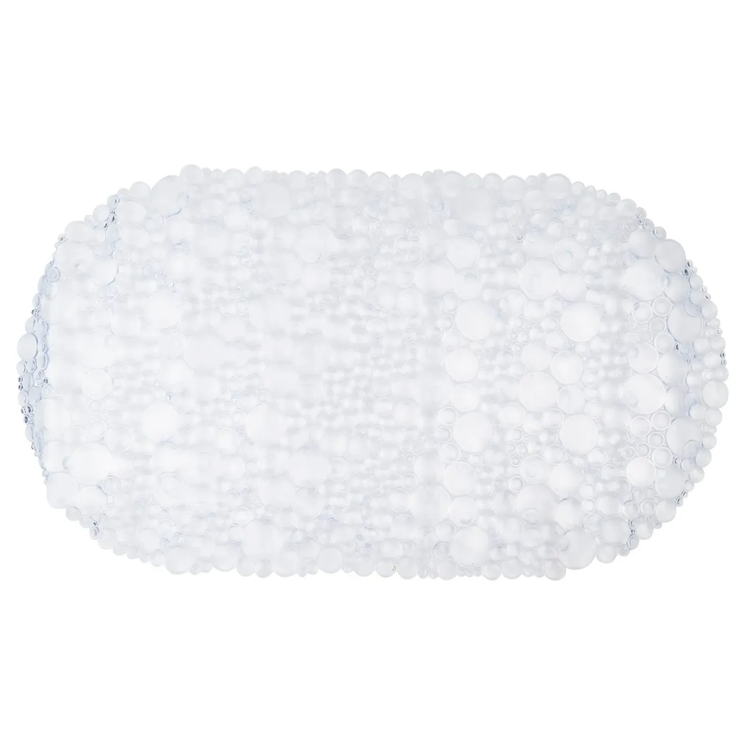 Bubbles Round PVC Bath Mat - Clear