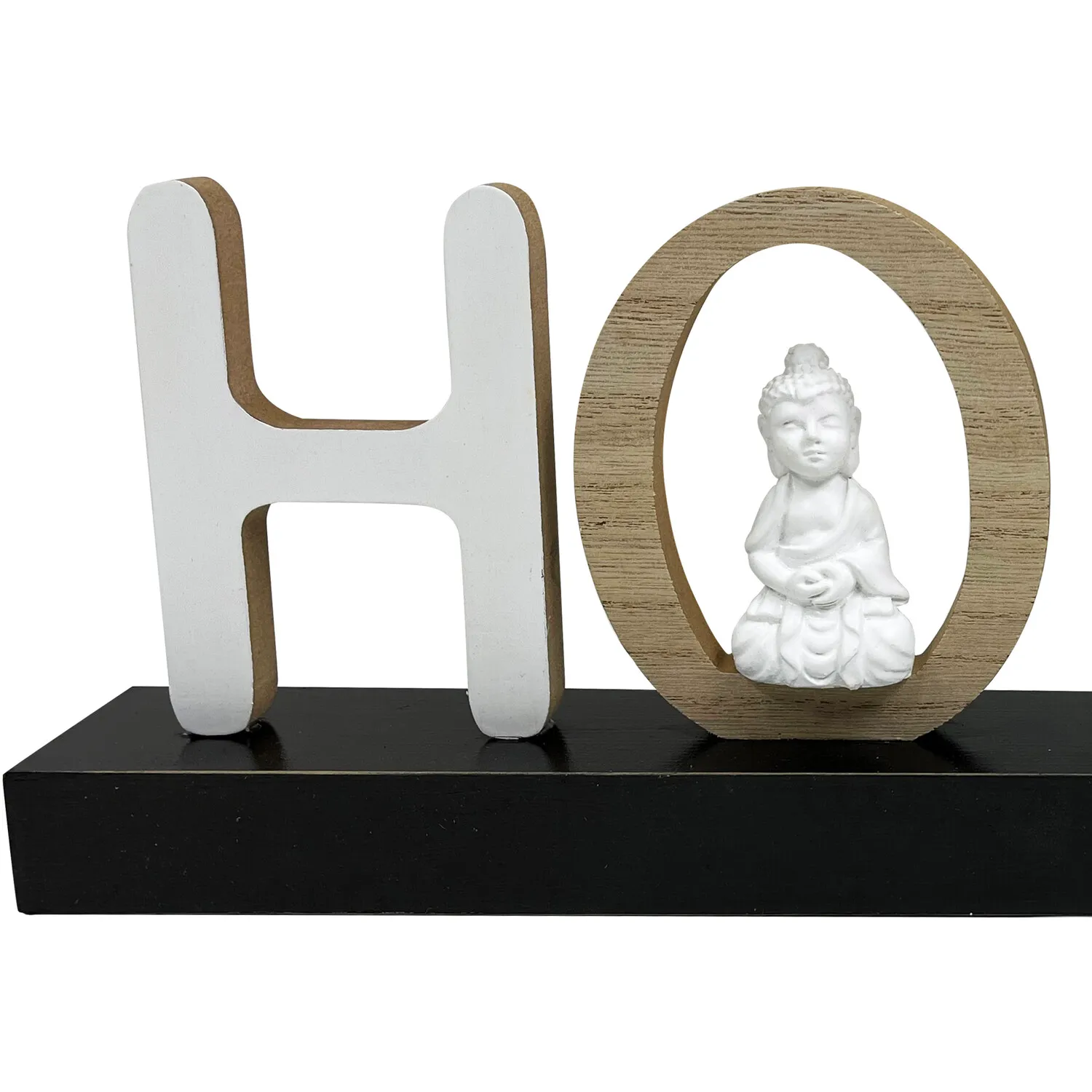Buddha Plaque - Black, White