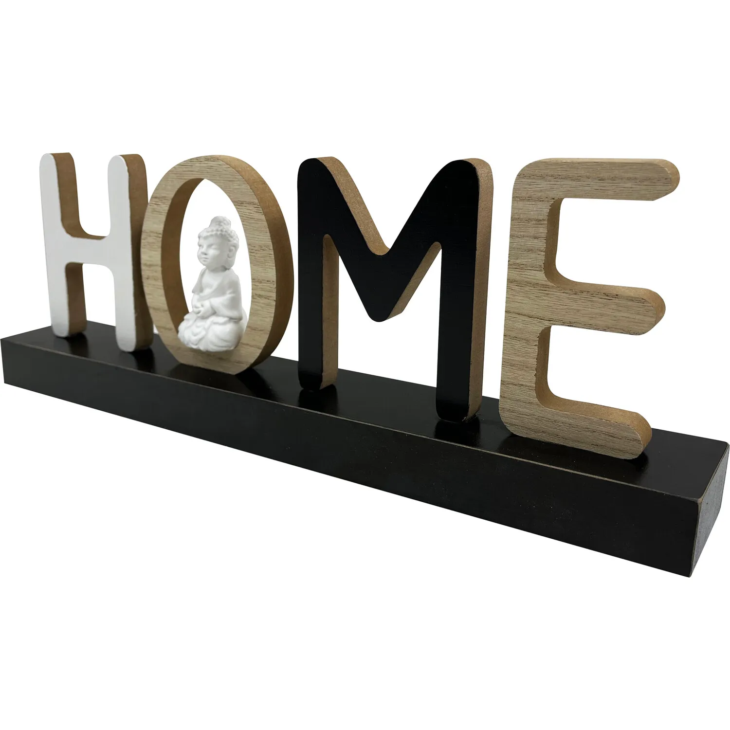 Buddha Plaque - Black, White