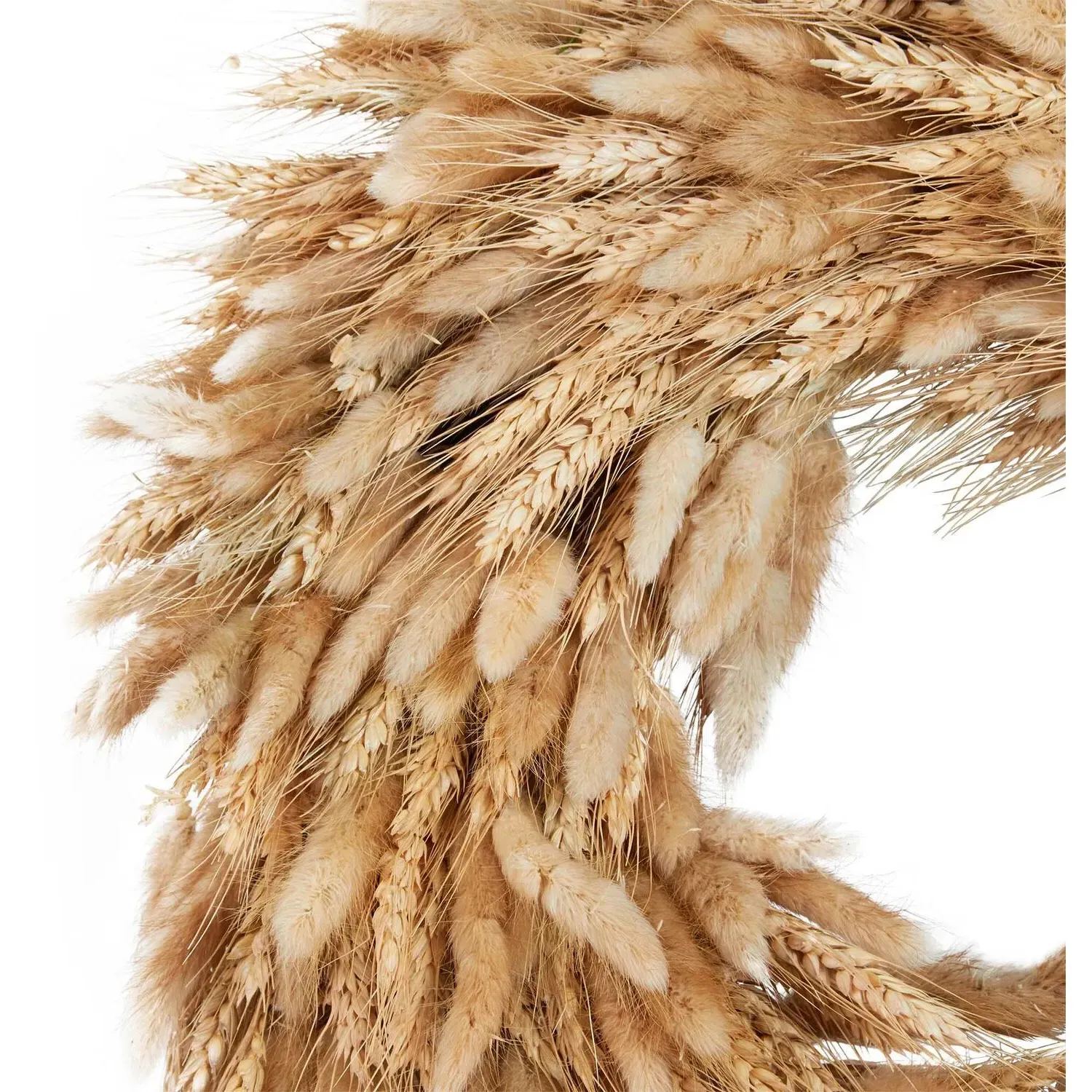 Bunny Tail & Wheat Wreath - Natural