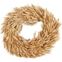 Bunny Tail & Wheat Wreath - Natural