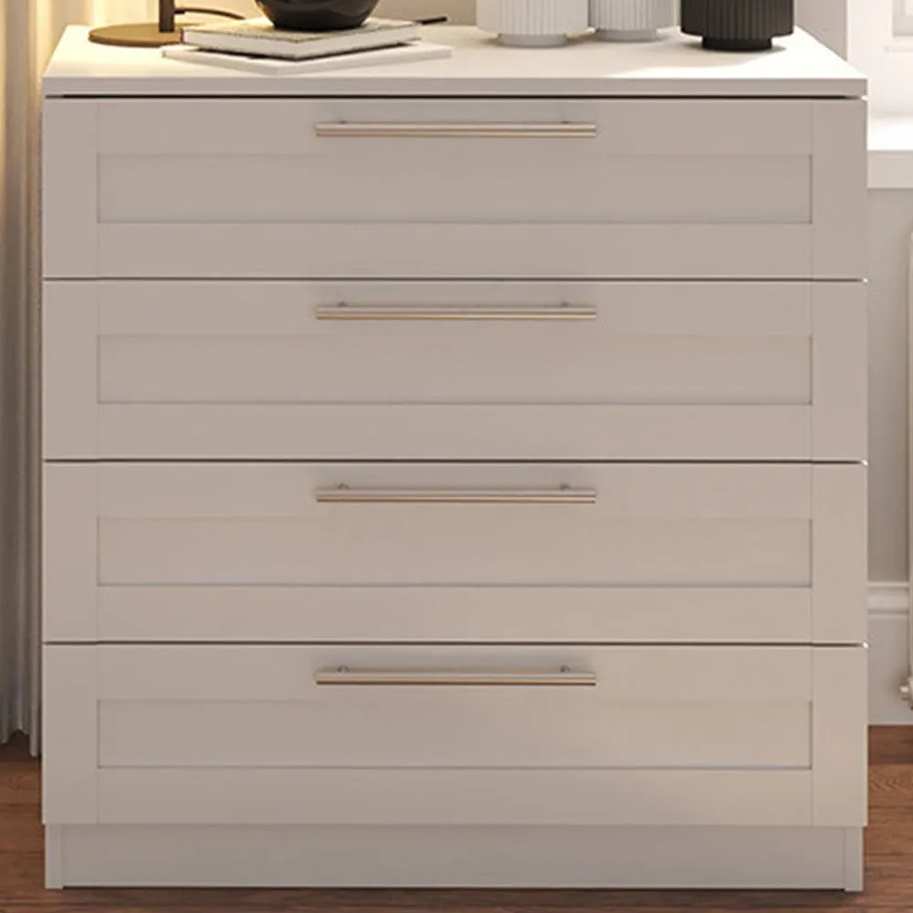 Burford 4 Drawer Chest of Drawers - White