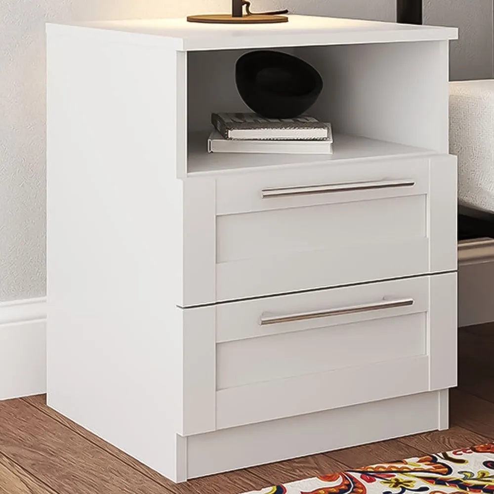 Burford Bedside Table - White image