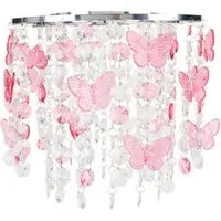 Butterfly Pendant Light - Pink