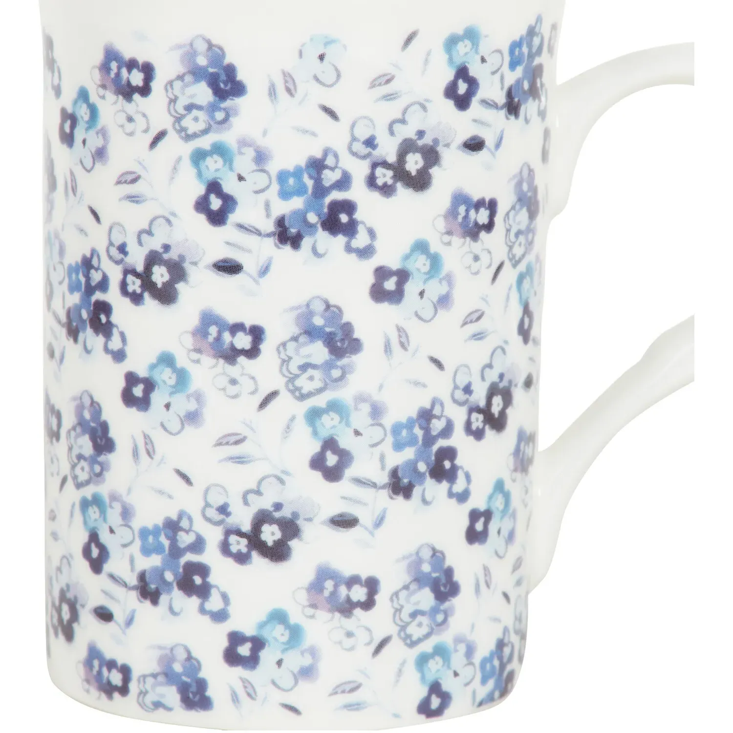 Buxton Forget Me Not Mug - White and Blue