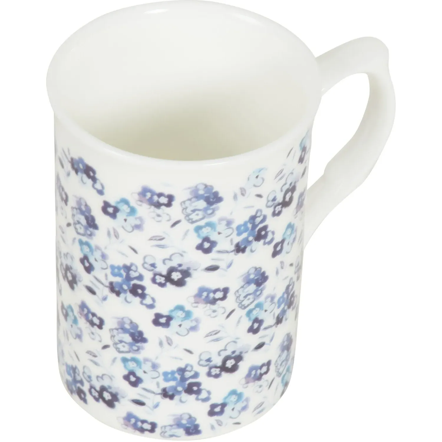 Buxton Forget Me Not Mug - White and Blue