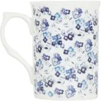 Buxton Forget Me Not Mug - White and Blue