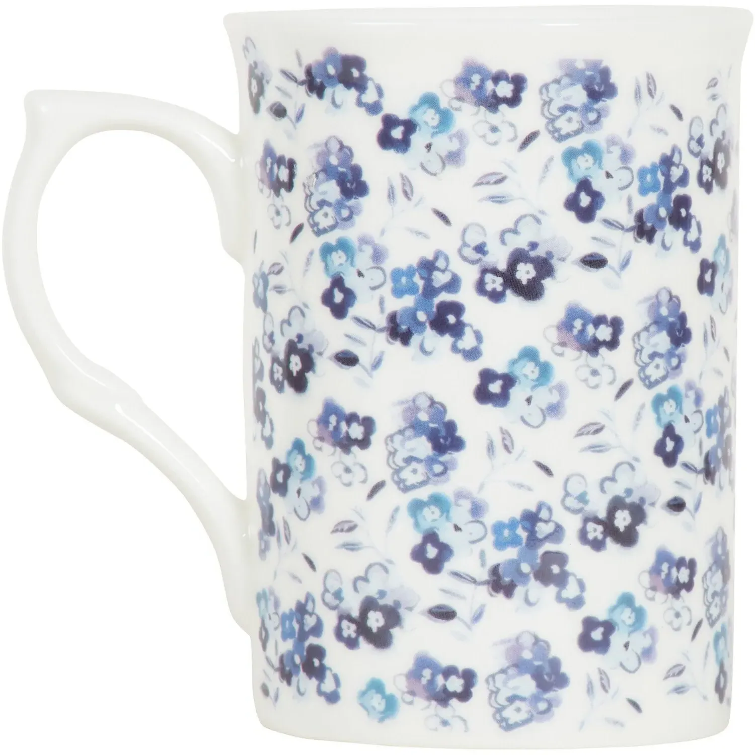 Buxton Forget Me Not Mug - White and Blue image