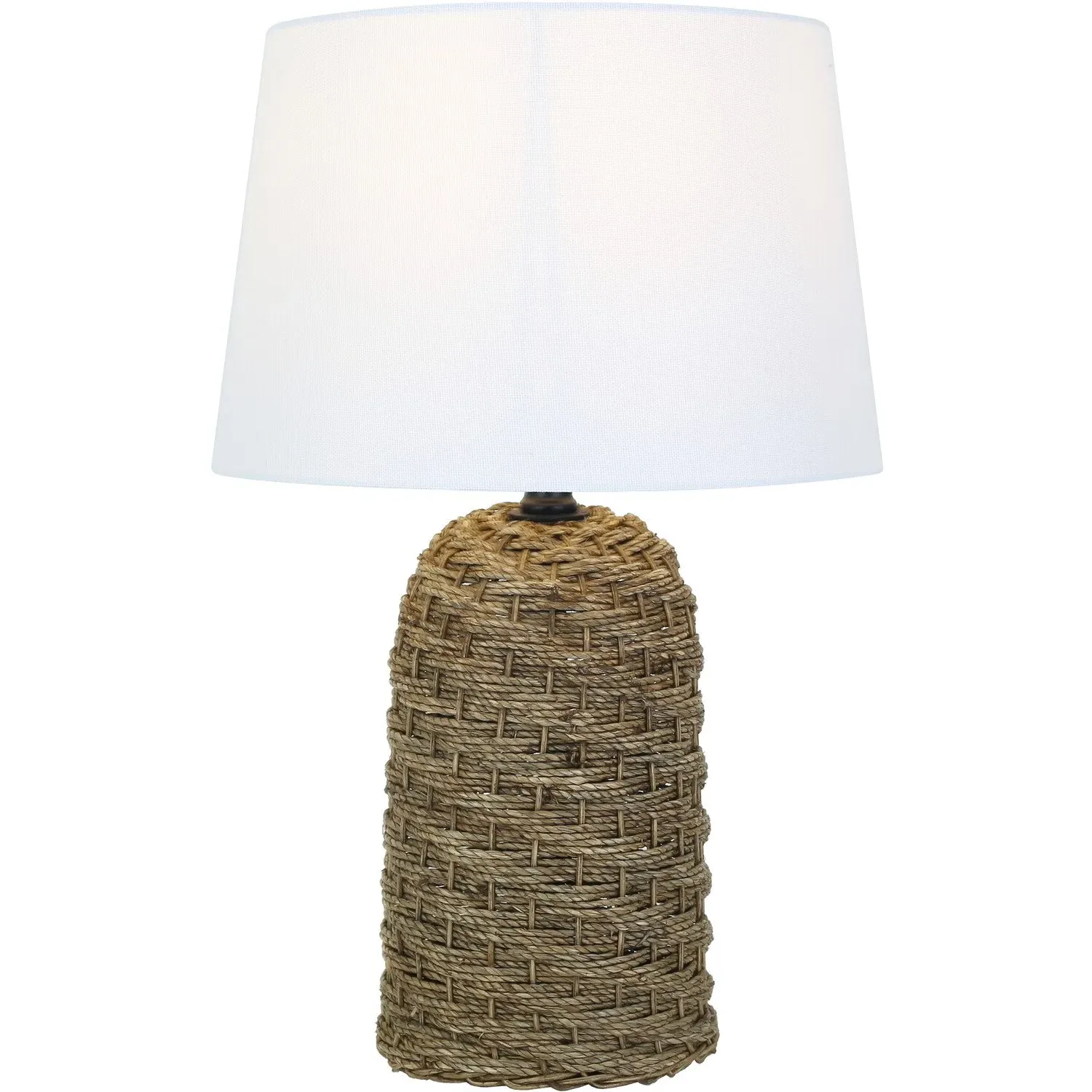 Byron Table Lamp - White, Rattan image