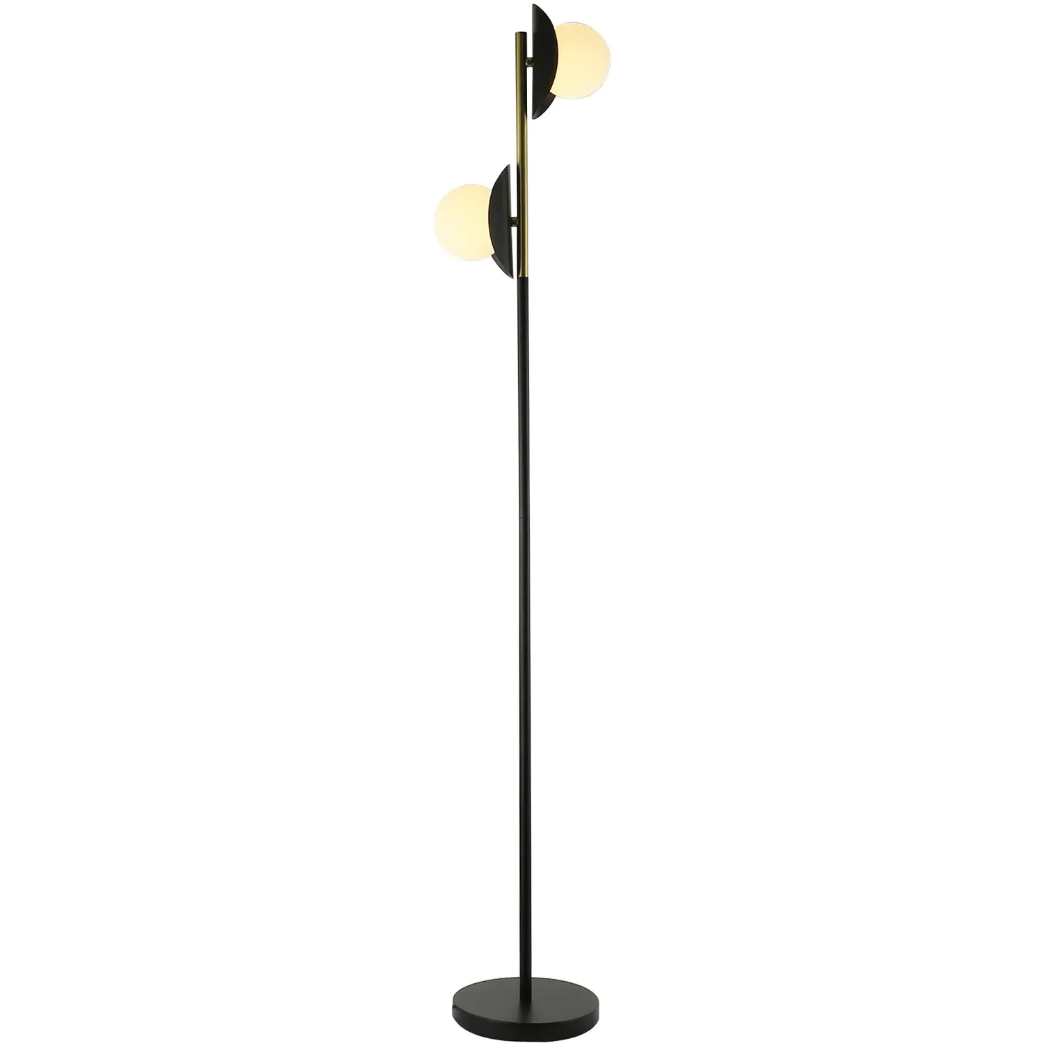 Callisto 2 Light Floor Lamp - Black, Gold