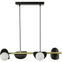 Callisto 4 Light Ceiling Fitting - Black, Gold