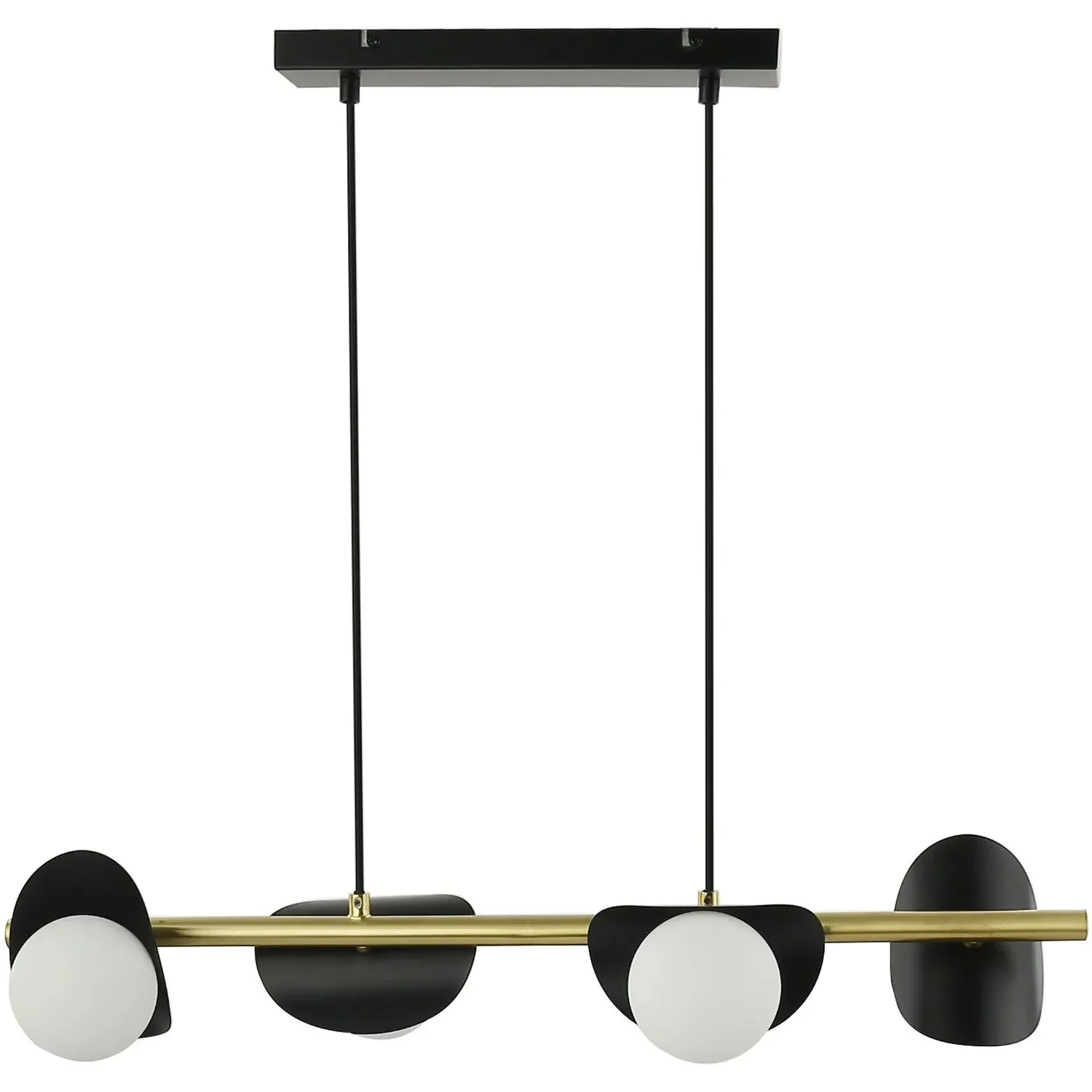 Callisto 4 Light Ceiling Fitting - Black, Gold