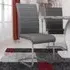 Callisto Set of 2 Dining Chairs - Grey, Leather Effect