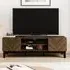 Camborne 2 Door TV Unit with Shelves - Brown