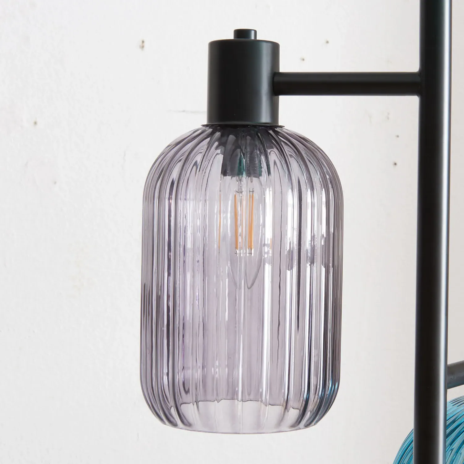 Camborne 3 Light Floor Lamp - Black