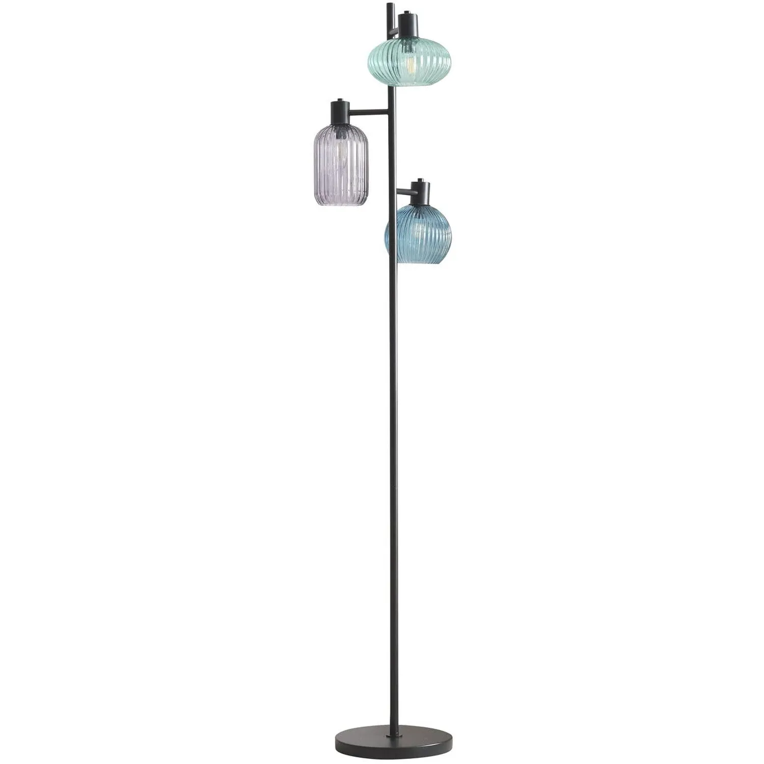 Camborne 3 Light Floor Lamp - Black