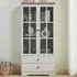 Cambridge 2 Door 2 Drawer Display Cabinet - Grey, Oak Effect