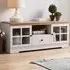 Cambridge 2 Door TV Cabinet with Drawer - Light Grey, Oak
