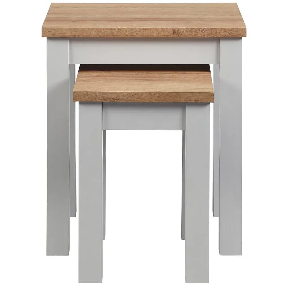 Cambridge Nest of Tables Set of 2 - Grey, Oak
