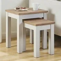 Cambridge Nest of Tables Set of 2 - Grey, Oak