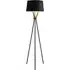 Camden Round Tripod Floor Lamp - Black, Metal
