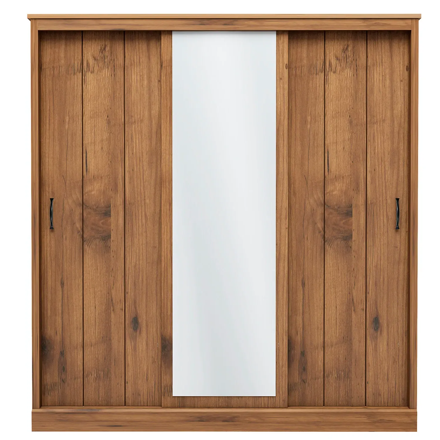 Camford 3 Door Sliding Wardrobe with Mirror - Brown, Oak
