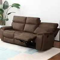 Cancun 3-Seater Recliner Sofa - Brown