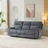 Cancun 3-Seater Reclining Sofa - Grey