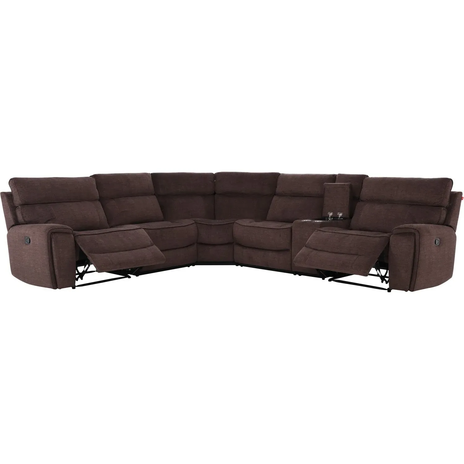 Cancun 5-Seater Corner Sofa - Brown