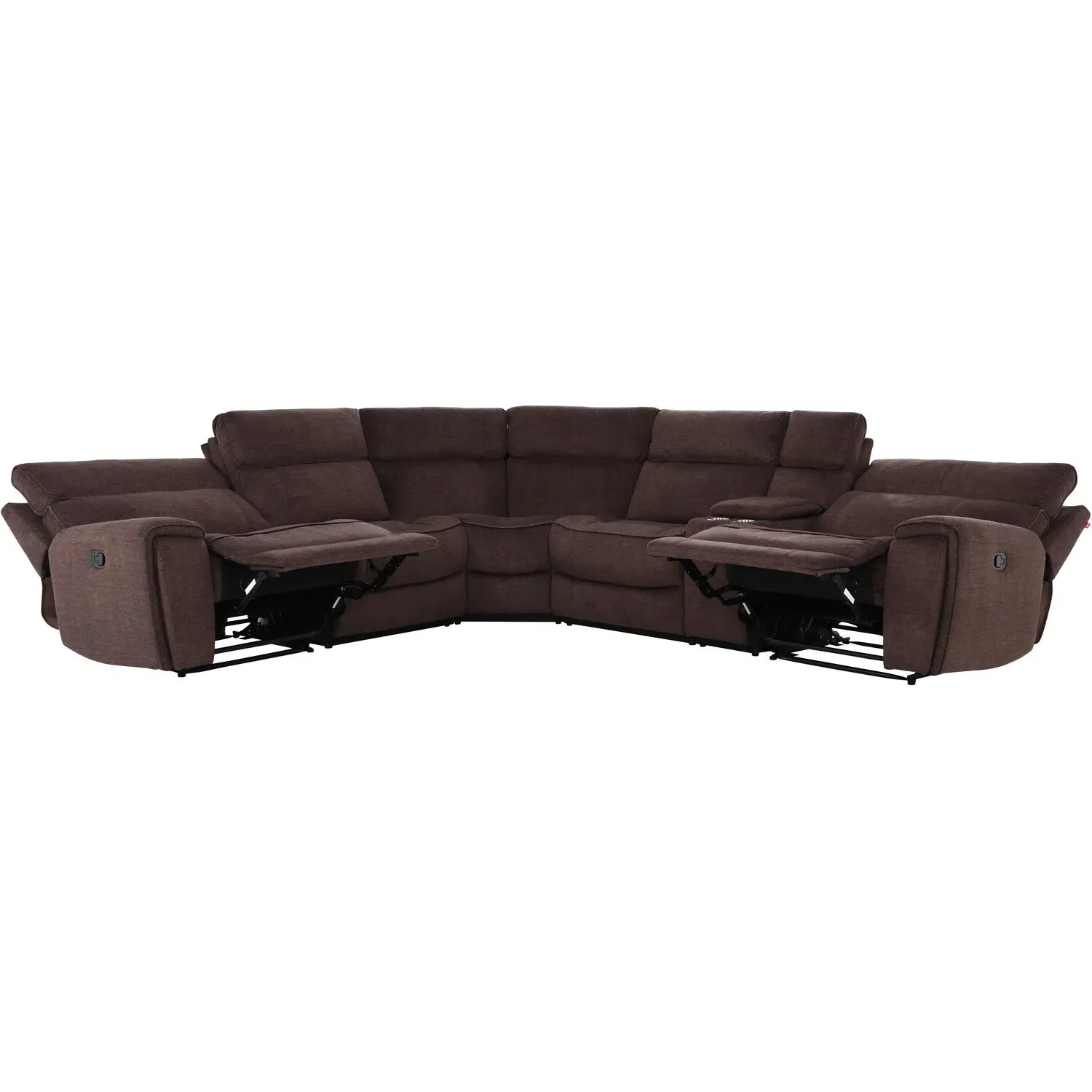 Cancun 5-Seater Corner Sofa - Brown
