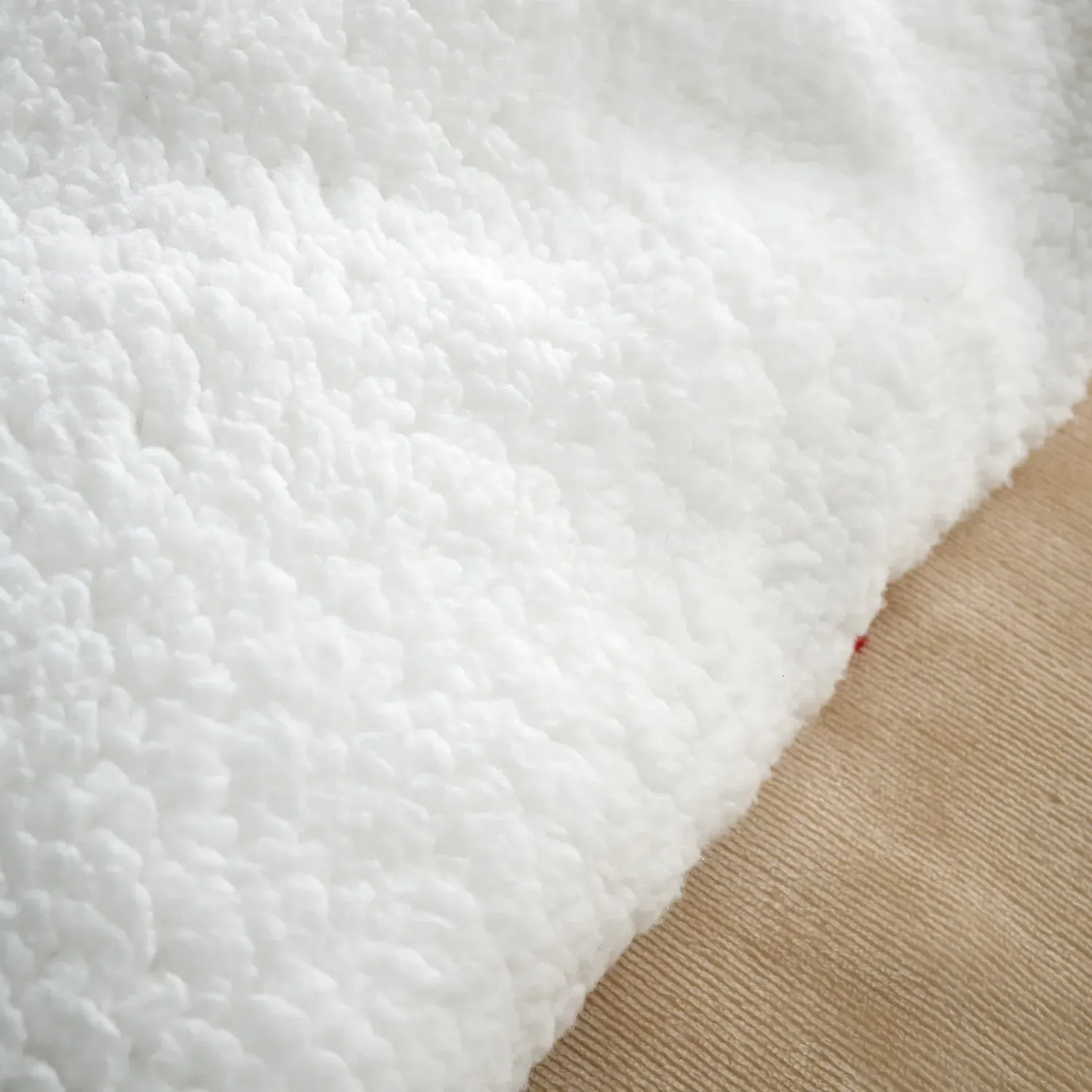 Candy Cane Double Duvet Set - Natural, Fleece