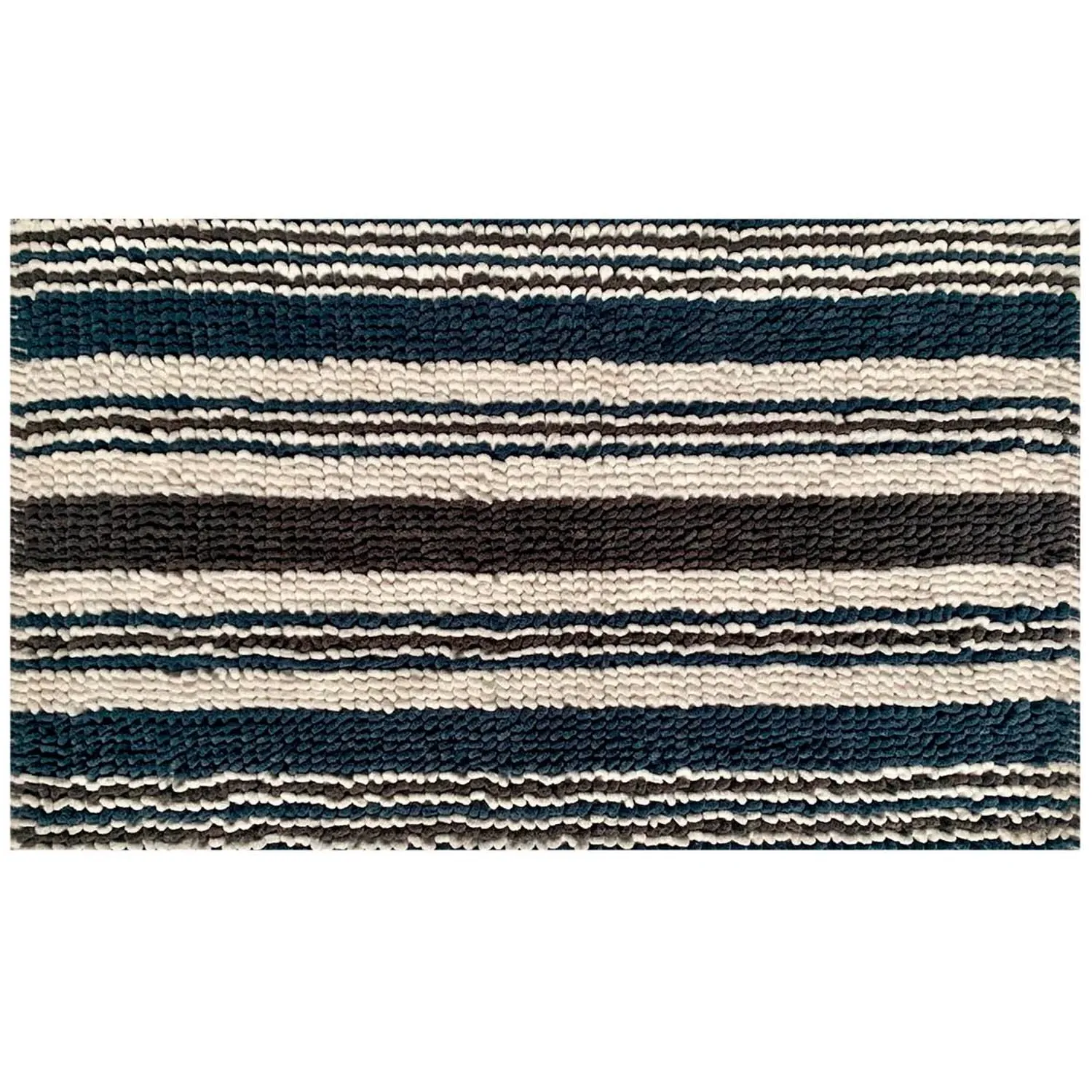 Candy Stripe Bath Mat - Blue image