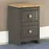 Capri 2 Drawer Petite Bedside Table - Grey, Pine