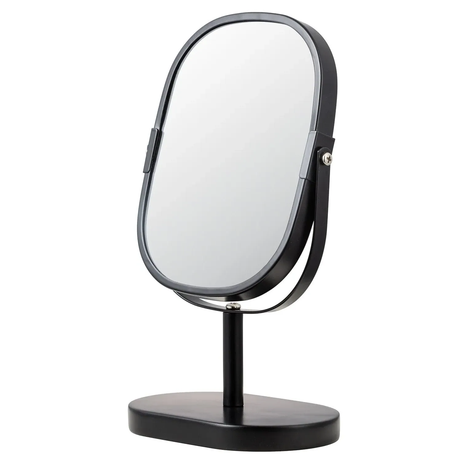Capri Squircle Cosmetic Mirror with Magnification - Black image