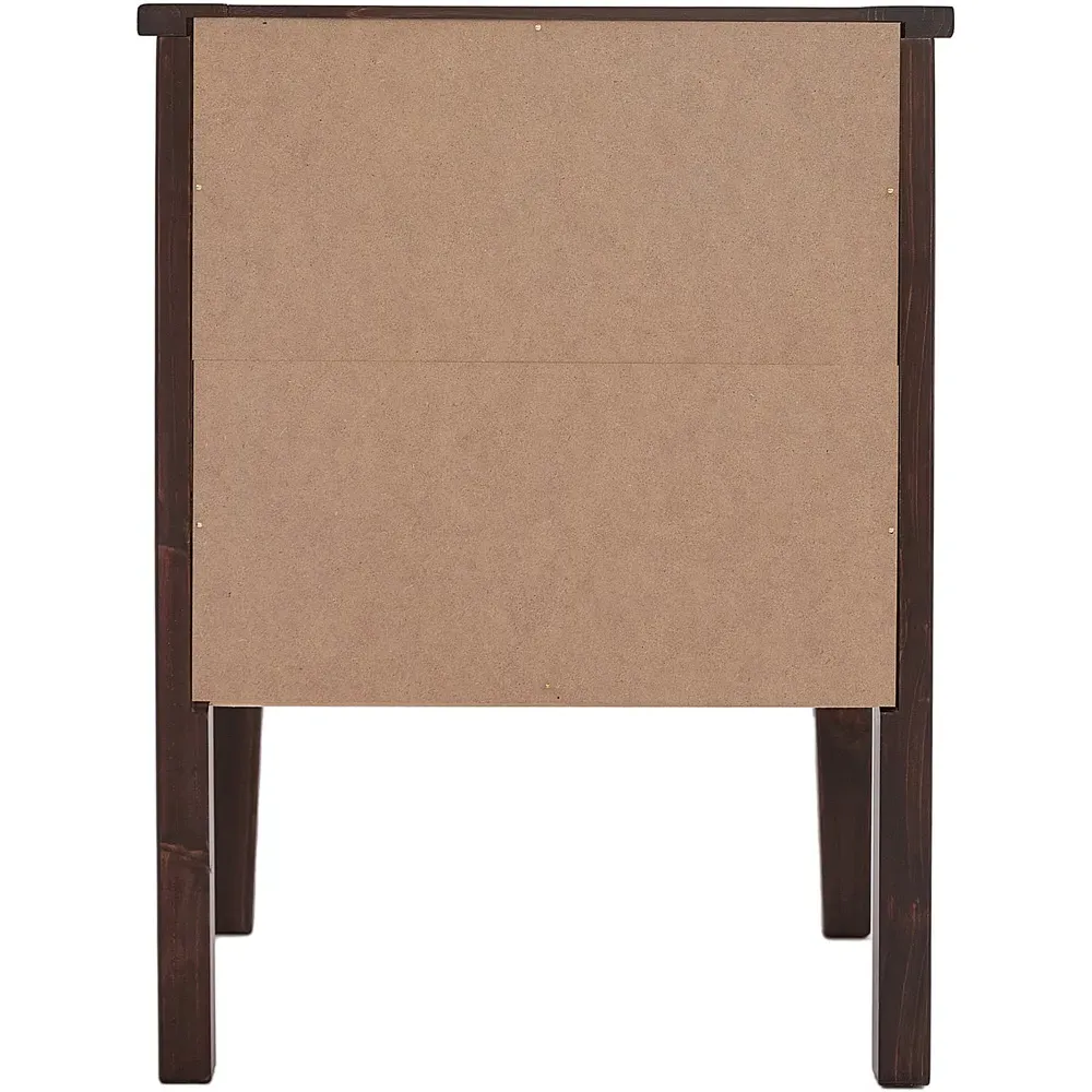 Carbini 2 Drawer Bedside Table - Brown