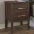 Carbini 2 Drawer Bedside Table - Brown