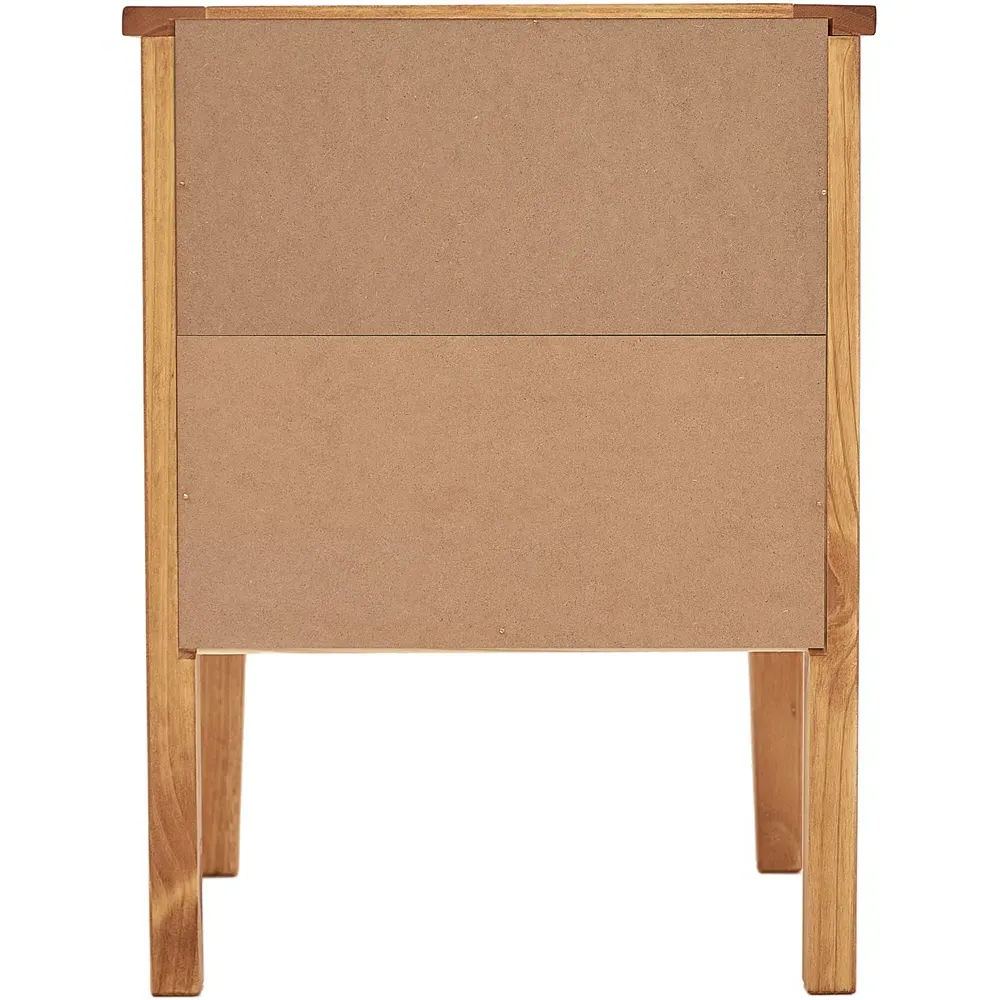 Carbini 2 Drawer Bedside Table - Brown, Pine