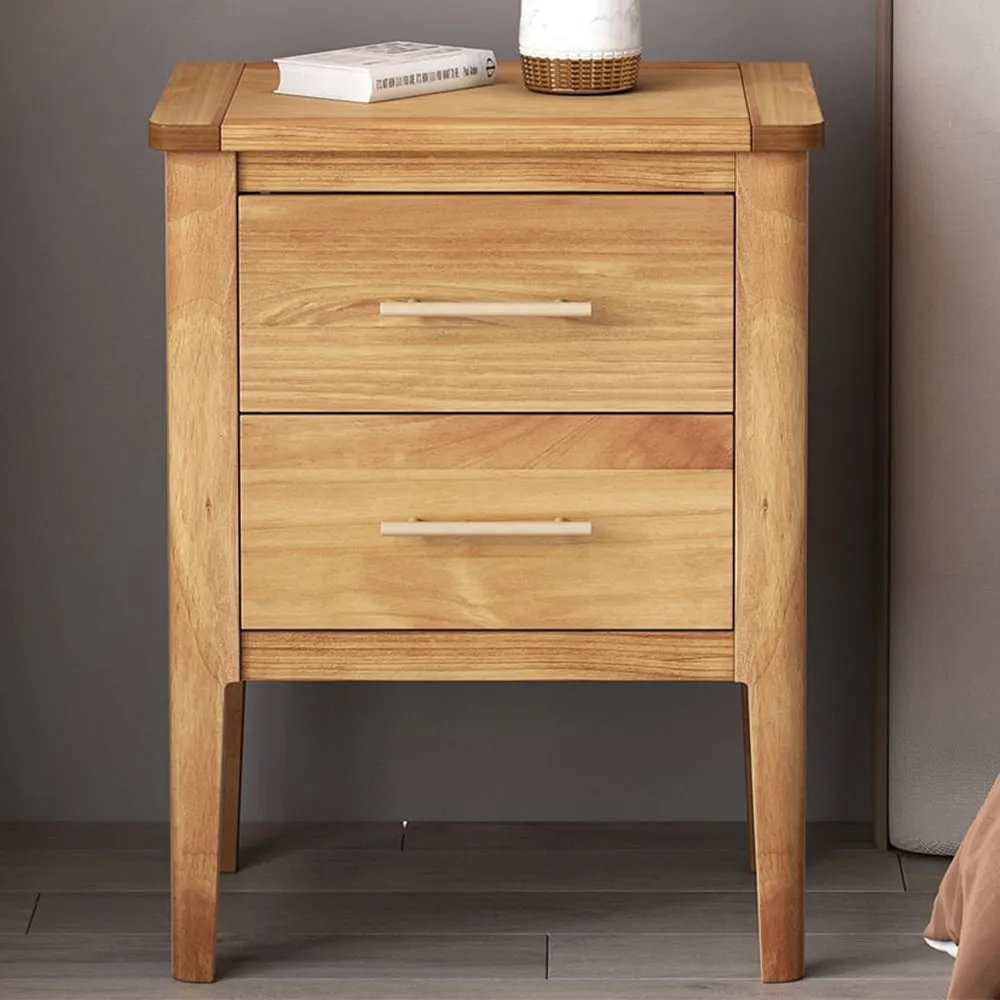Carbini 2 Drawer Bedside Table - Brown, Pine image