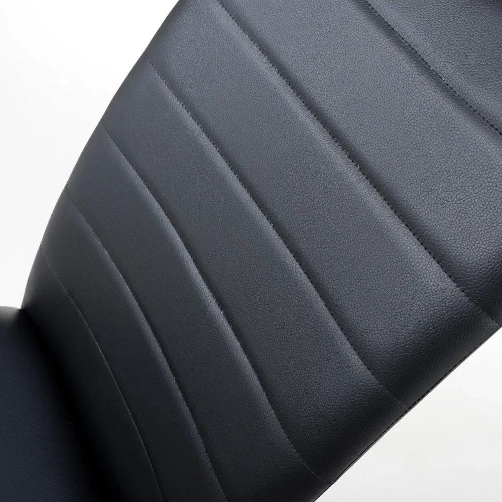 Carlisle Set of 4 Dining Chairs - Black, Leather Effect