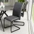 Carlisle Set of 4 Dining Chairs - Grey, Leather Effect